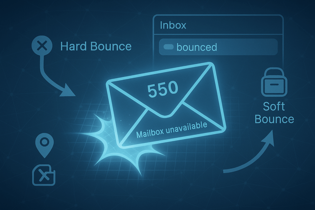 An email envelope bounces off a digital barrier
